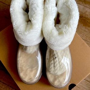 Uggs Drizilta Clear Boots with socks